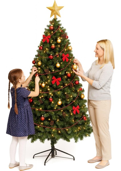 Yılbaşı Premium 250 cm 1300 Dallı Metal Gövde Metal Ayak Yılbaşı Çam Ağacı indirimleri