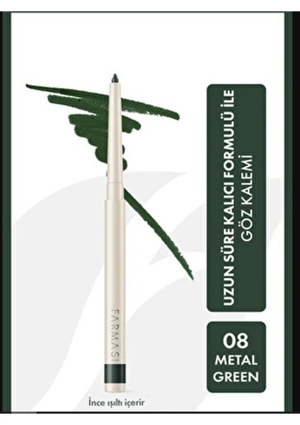 Göz Kalemi 08 Metalgreen Uzun Süre Kalıcı ve Kolay Sürüm 0.35 g fırsatları