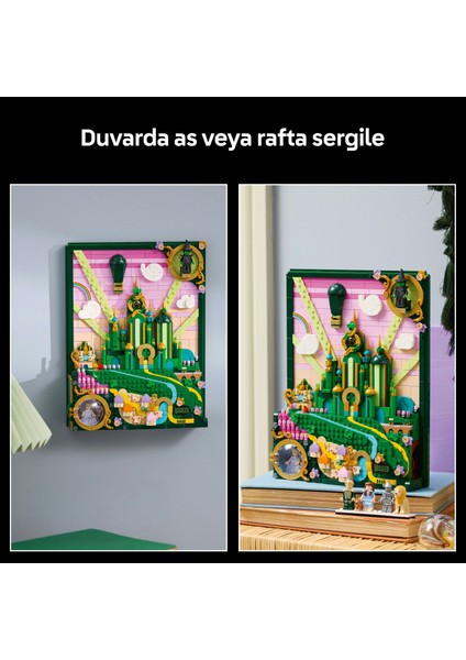 ® Wicked Emerald City Duvar Tablosu 75685 - Yetişkin Kadınlar ve Erkekler Için Minifigür Içeren Model Yapım Seti (1518 Parça)