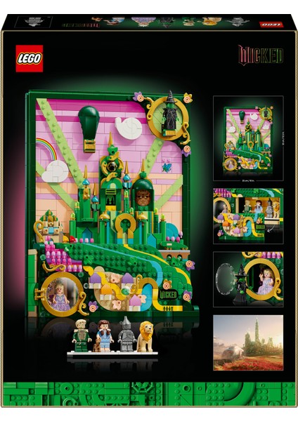 ® Wicked Emerald City Duvar Tablosu 75685 - Yetişkin Kadınlar ve Erkekler Için Minifigür Içeren Model Yapım Seti (1518 Parça)