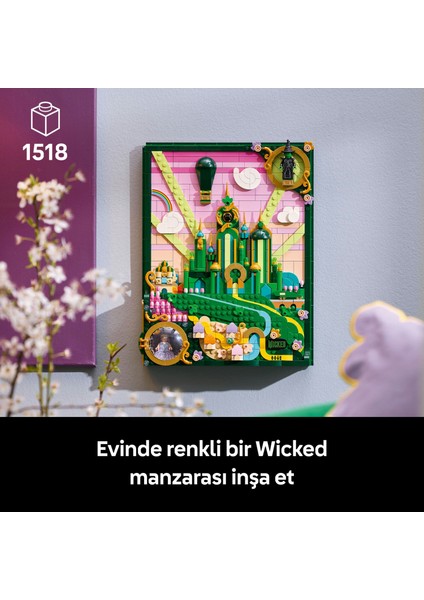 ® Wicked Emerald City Duvar Tablosu 75685 - Yetişkin Kadınlar ve Erkekler Için Minifigür Içeren Model Yapım Seti (1518 Parça) modelleri