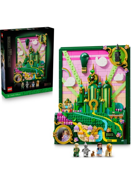 ® Wicked Emerald City Duvar Tablosu 75685 - Yetişkin Kadınlar ve Erkekler Için Minifigür Içeren Model Yapım Seti (1518 Parça)