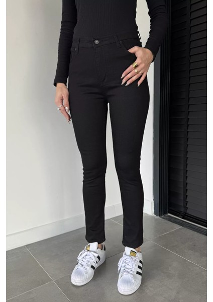 Kadın Dar Paça Yüksek Bel Jeans Pantolon P-00019162 fiyatları