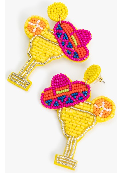 Çok Renkli Sallantılı Boncuklu Içecek Küpe fiyatları