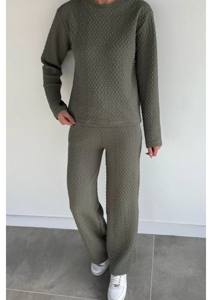 Kendinden Desenli Bluz Pantolon Ikili Takım P-00019205 fırsatları