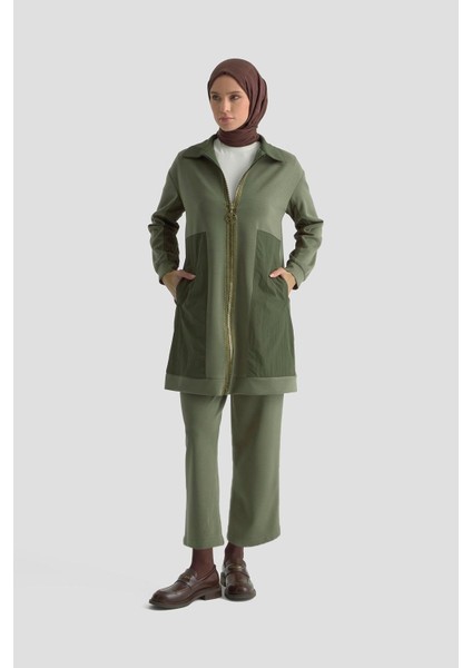 Straight Örme Pantolon 25KT2626 Haki