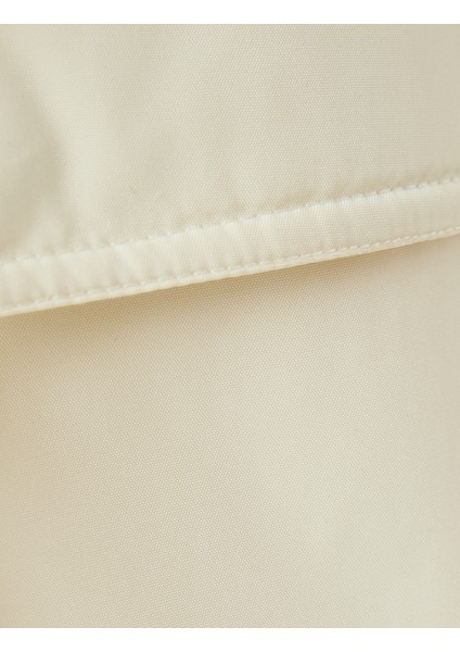 Oversize Mont Suni Kürk Detaylı Kapaklı Cepli