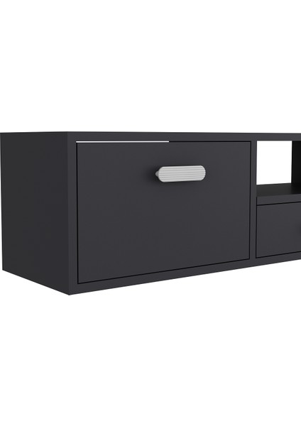 1328DROPCT-32 Duvara Montaj Tv Sehpası Antrasit-Beyaz