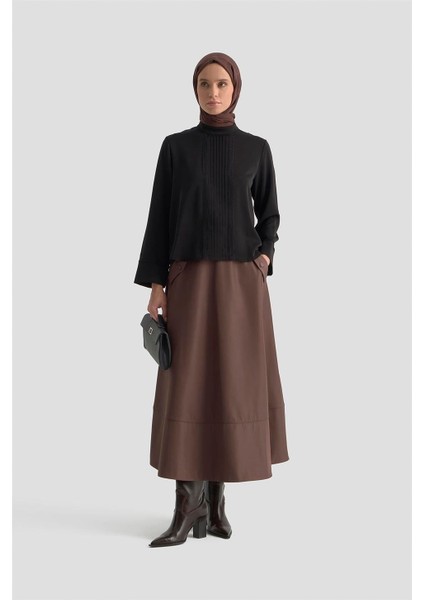 Nervürlü Bluz 25KD1112 Siyah fiyatları