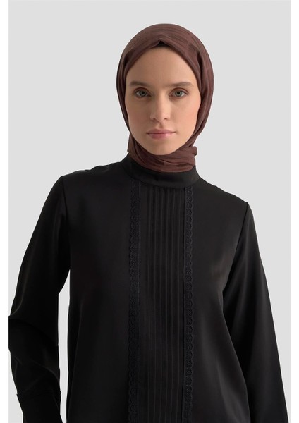 Nervürlü Bluz 25KD1112 Siyah fırsatları