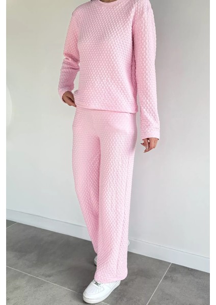 Kendinden Desenli Bluz Pantolon Ikili Takım P-00019205 modelleri