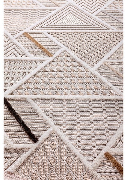 Enti Bonn 8805 Krem Daire Iskandinav Halı Salon Halısı Kesme Halı Yolluk modelleri