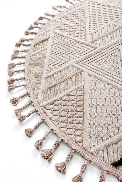 Enti Bonn 8805 Krem Daire Iskandinav Halı Salon Halısı Kesme Halı Yolluk indirimleri