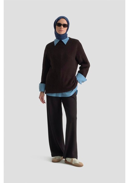 Beli Lastikli Palazzo Pantolon 25KD4039 Siyah fiyatları