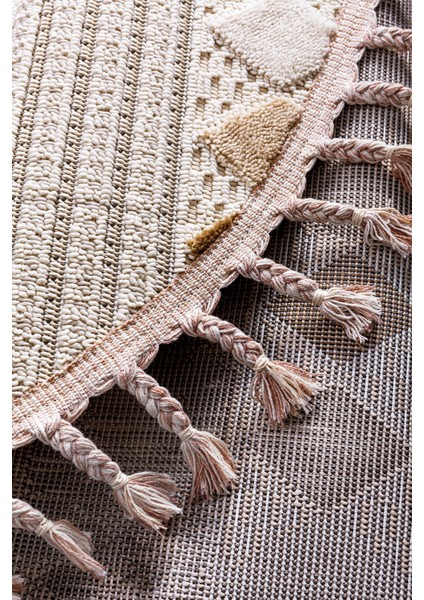 Enti Bonn 8807 Bej Daire Iskandinav Halı Salon Halısı Kesme Halı Yolluk indirimleri