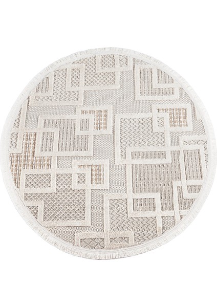 Enti Bonn 8808 Krem Daire Iskandinav Halı Salon Halısı Kesme Halı Yolluk fiyatları