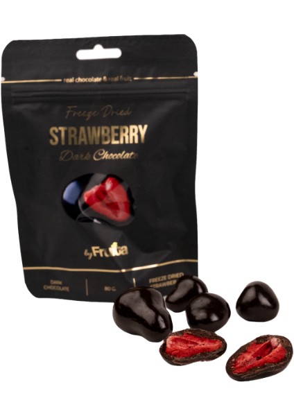 Bitter Çikolata Kaplı Çilek 80GR Dondurularak Kurutulmuş Katkısız Draje - Freeze Dried fiyatları