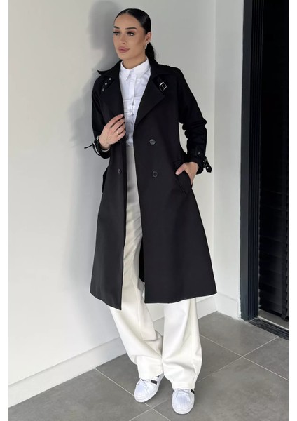 Kadın Iç Astarlı Bel Kuşak Detaylı Trençkot P-00019234 modelleri