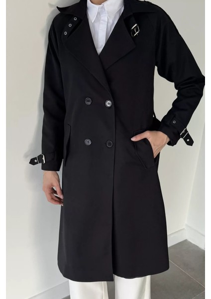 Kadın Iç Astarlı Bel Kuşak Detaylı Trençkot P-00019234 fırsatları