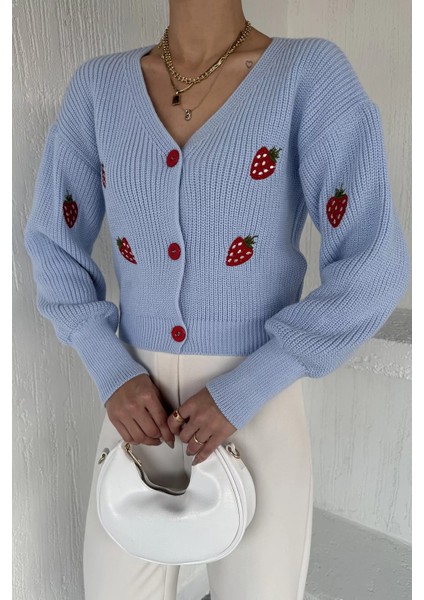 Çilek Desenli Triko Hırka P-00019189 fiyatları