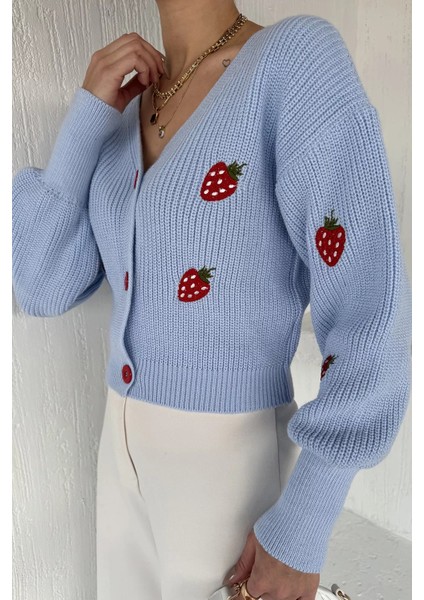 Çilek Desenli Triko Hırka P-00019189 modelleri