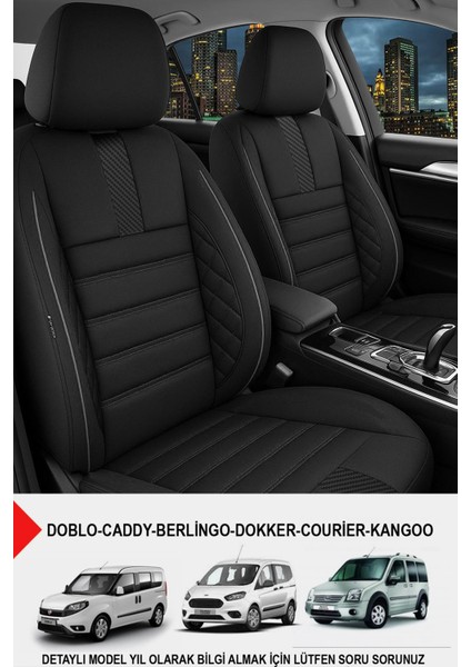 Oniks Serisi Tay Tüyü Üniversal Ticari Oto Koltuk Kılıfı(Doblo-Caddy-Berlingo-Dokker-Courier-Kangoo)