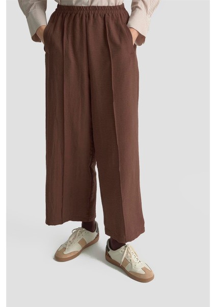 Önü Dikişli Pantolon 25KD1004 Kakao