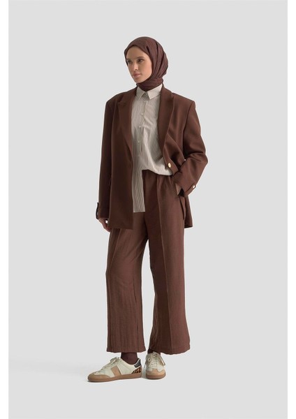 Önü Dikişli Pantolon 25KD1004 Kakao modelleri