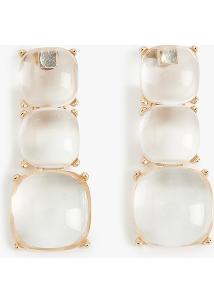 Sallantılı Büyük Boy Şeffaf Geometrik Küpe fiyatları