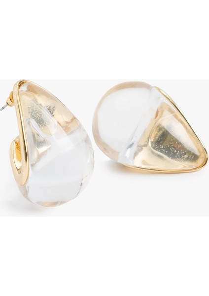 Büyük Boy Taş Detaylı Halka Küpe modelleri