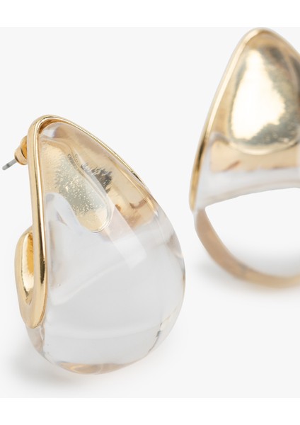 Büyük Boy Taş Detaylı Halka Küpe fırsatları