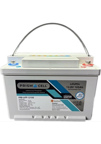 12.8 Volt 105 Amper Lifepo4 Akü