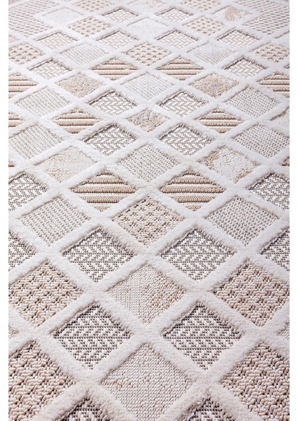 Enti Bonn 8802 Krem Daire Iskandinav Halı Salon Halısı Kesme Halı Yolluk modelleri