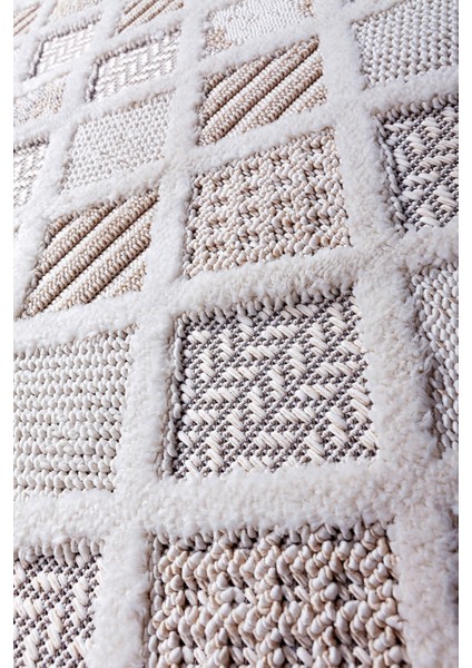 Enti Bonn 8802 Krem Daire Iskandinav Halı Salon Halısı Kesme Halı Yolluk fırsatları