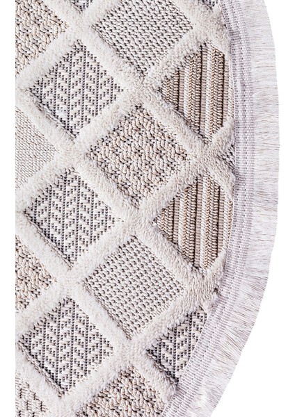 Enti Bonn 8802 Krem Daire Iskandinav Halı Salon Halısı Kesme Halı Yolluk indirimleri