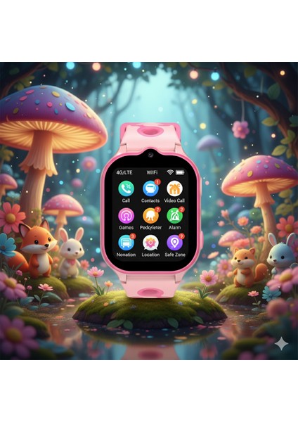 KN8101 P Akıllı Çocuk Saati 4g Sim Kart Destekli Görüntülü Görüşme Özelliği