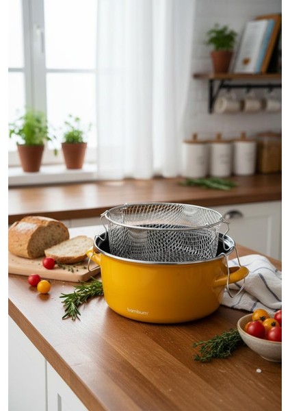 Nostalji - Kızartma Tenceresi Hardal 22 cm fiyatları