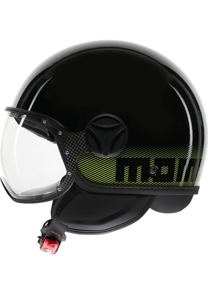 Momodesign Fgrt Classic Stripes Blk Yellow Fluo Açık Kask modelleri