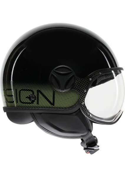 Momodesign Fgrt Classic Stripes Blk Yellow Fluo Açık Kask indirimleri
