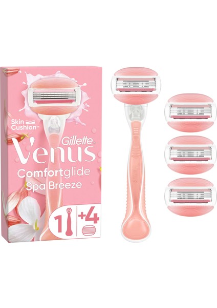 Comfortglide Spa Breeze Kadın Tıraş Makinesi + 4 Adet Yedek Tıraş Bıçağı