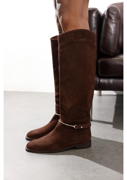 Kahverengi Süet Klasik Binici Çizme 24449 fiyatları