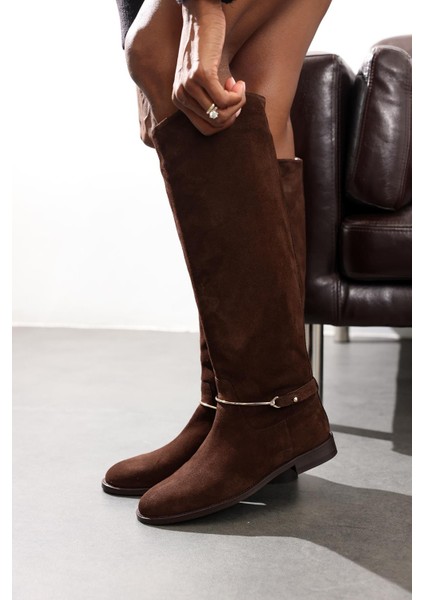 Kahverengi Süet Klasik Binici Çizme 24449 modelleri