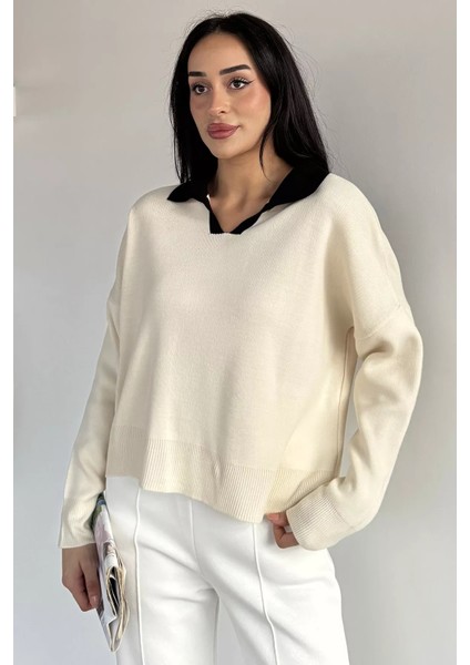 Polo Yaka Salaş Triko Bluz (S,m,l,xl Uyumludur) P-00019068 fiyatları