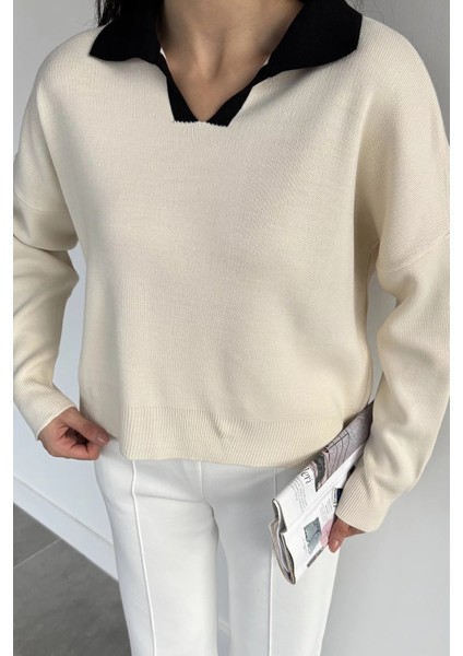 Polo Yaka Salaş Triko Bluz (S,m,l,xl Uyumludur) P-00019068 modelleri