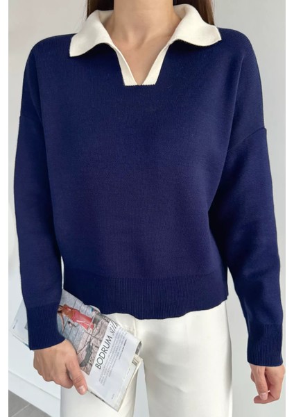 Polo Yaka Salaş Triko Bluz (S,m,l,xl Uyumludur) P-00019068 modelleri