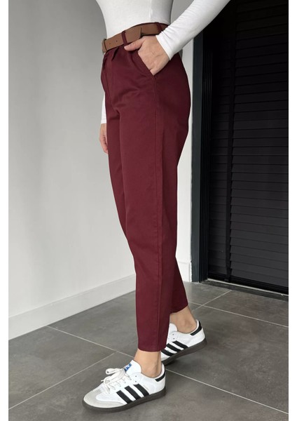 Kadın Kemer Aksesuarlı Gabardin Pantolon P-00019092 fiyatları
