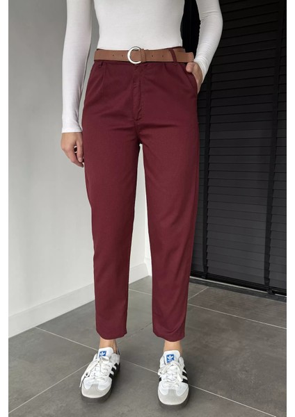 Kadın Kemer Aksesuarlı Gabardin Pantolon P-00019092 modelleri