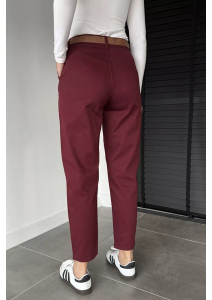 Kadın Kemer Aksesuarlı Gabardin Pantolon P-00019092 fırsatları