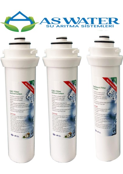 Ihlas Aura Cebilon Unique Dijital Su Arıtma Cihazı Uyumlu 5'li Filtre Seti Vontron Membranlı fiyatları