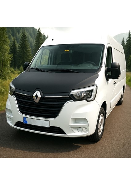 Renault Master 2019–2022 Uyumlu Tam Kaput Maskesi – Mat Suni Deri Taş Izi Koruyucu, Kaput Koruma Kaplama